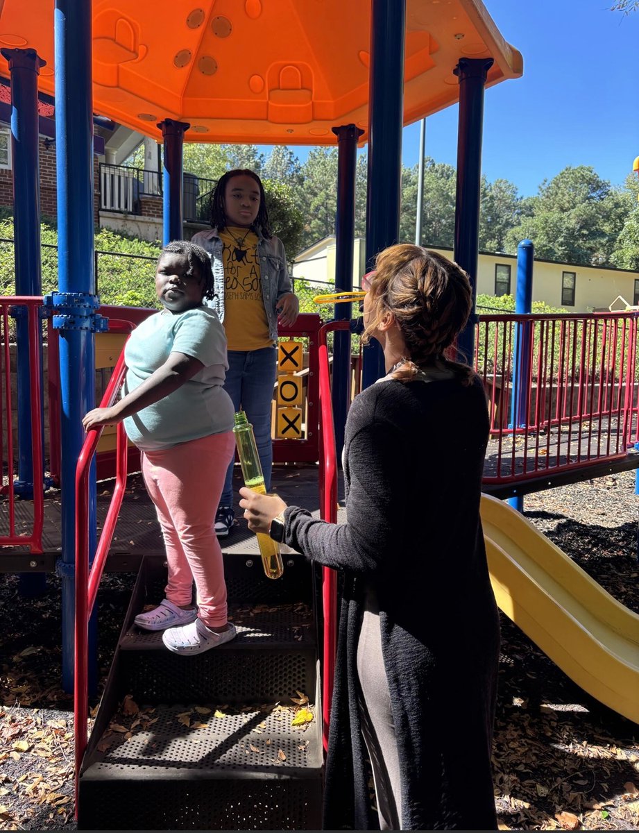 JSS1984's tweet photo. Mrs. Sylvia and Mrs. Leah's students celebrate fall with outdoor fun. We love it when classes collaborate to work on social skills and engagement! https://t.co/CUMXN8OW6f