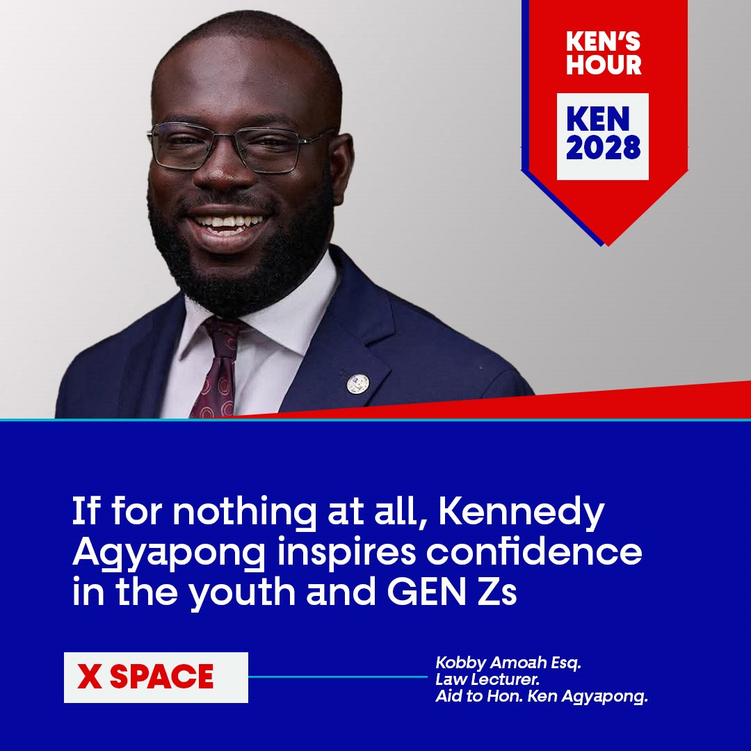 Excerpts from KEN'S HOUR on the topic : WHAT DOES KEN HAVE IN STORE FOR THE YOUTH AND THE GENZ DELEGATES 

🗣️🎙️: Kobby Amoah , AIDE TO HON. KEN 

🗣️🎙️: Edwin Boateng : SPOKESPERSON FOR THE TEAM KEN YOUTH CAMPAIGN 

#KEN2028 #ChangeIsComing