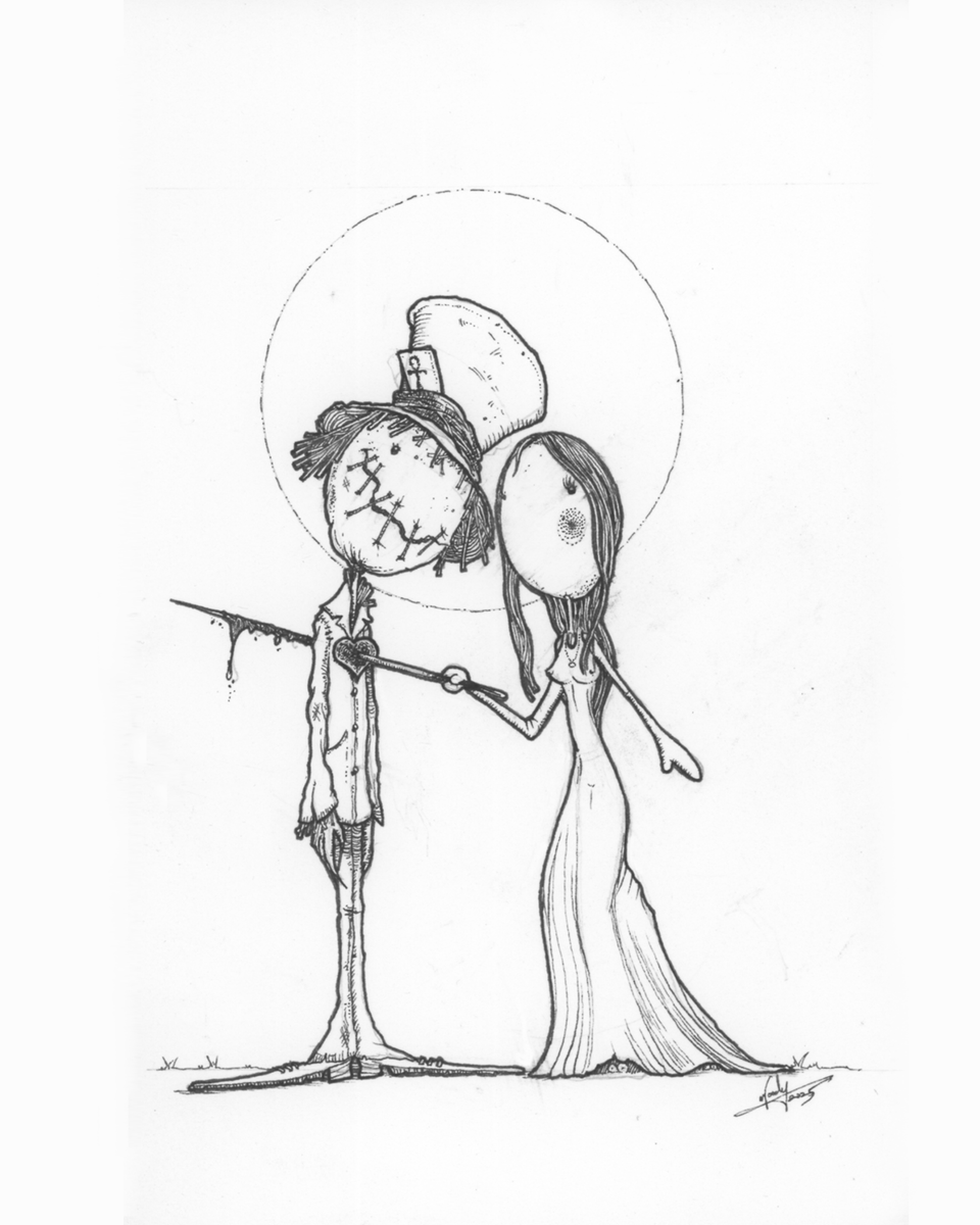 nephellim's tweet photo. Papa Legba, Keeper of Old
Felt something squirming deep in soul
Was it love, that made him smile
Or the needle moving deep inside

5”x7”
Ink on Paper

#inktober #inktoberpierce #inktober2025pierce #inktober2025 #inktoberchallenge #inktober52 https://t.co/p4gNohcStt