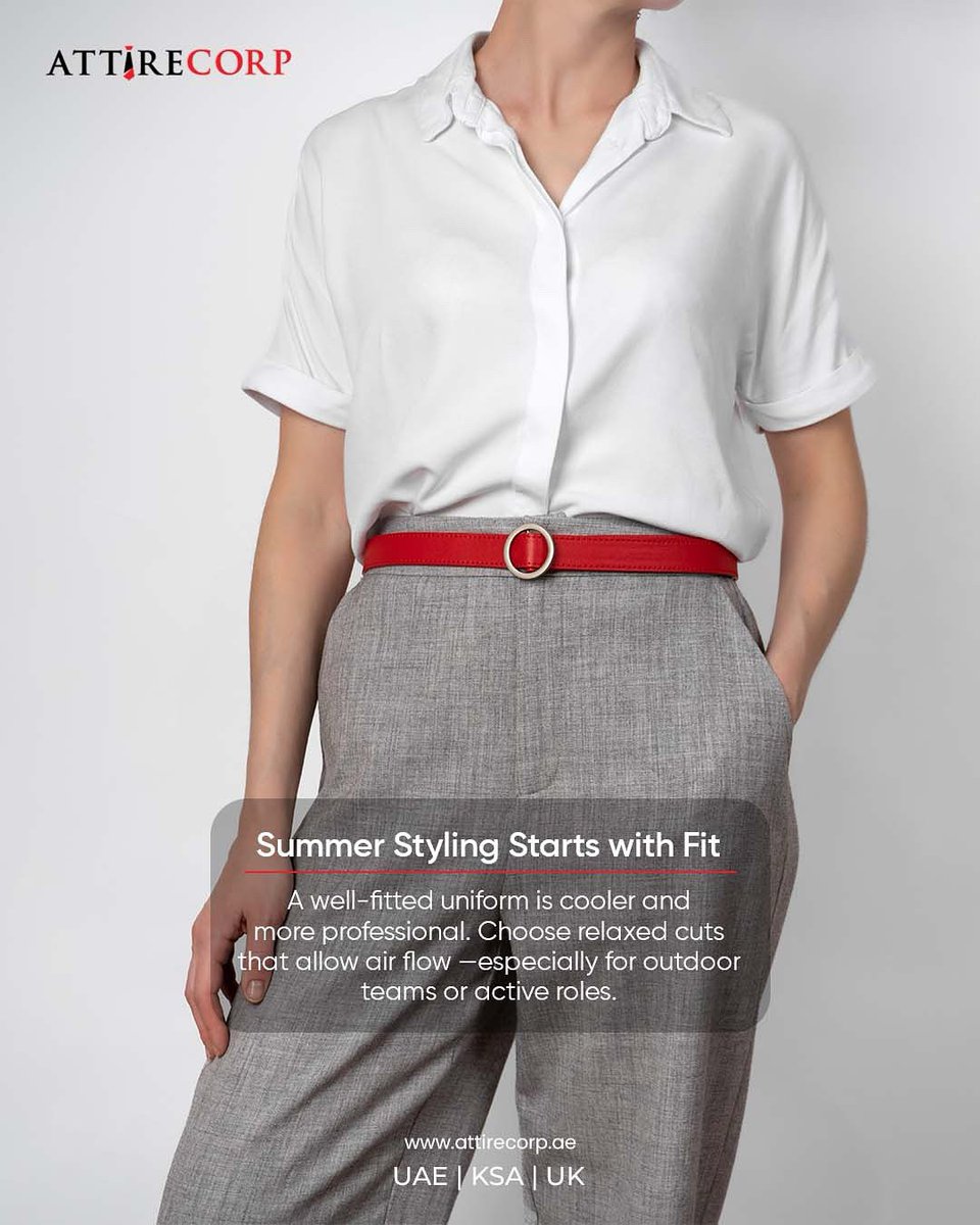 attire_corp's tweet photo. Choose relaxed cuts and breathable fabrics perfect for outdoor teams or active roles.
Style smart. Work better.

👔 https://t.co/uQruORJhX8
📍 UAE | KSA | UK https://t.co/Pnn8Wrifv0