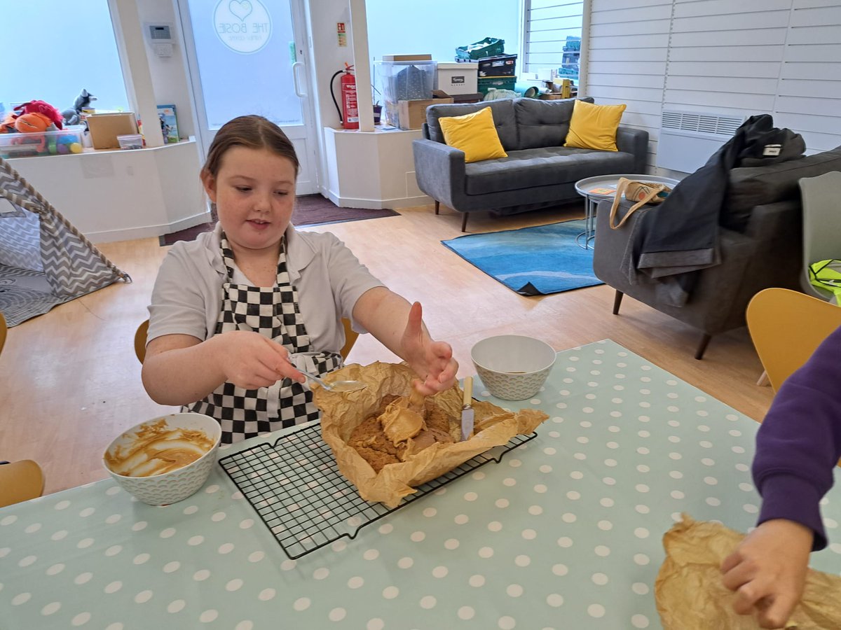 MorayFoodPlus's tweet photo. This morning at The Bosie for Seafield PS's last session, they chose to make iced Biscoff brownies, which were very tasty. We had time for triominoes, too. https://t.co/tCaoFq1mPS