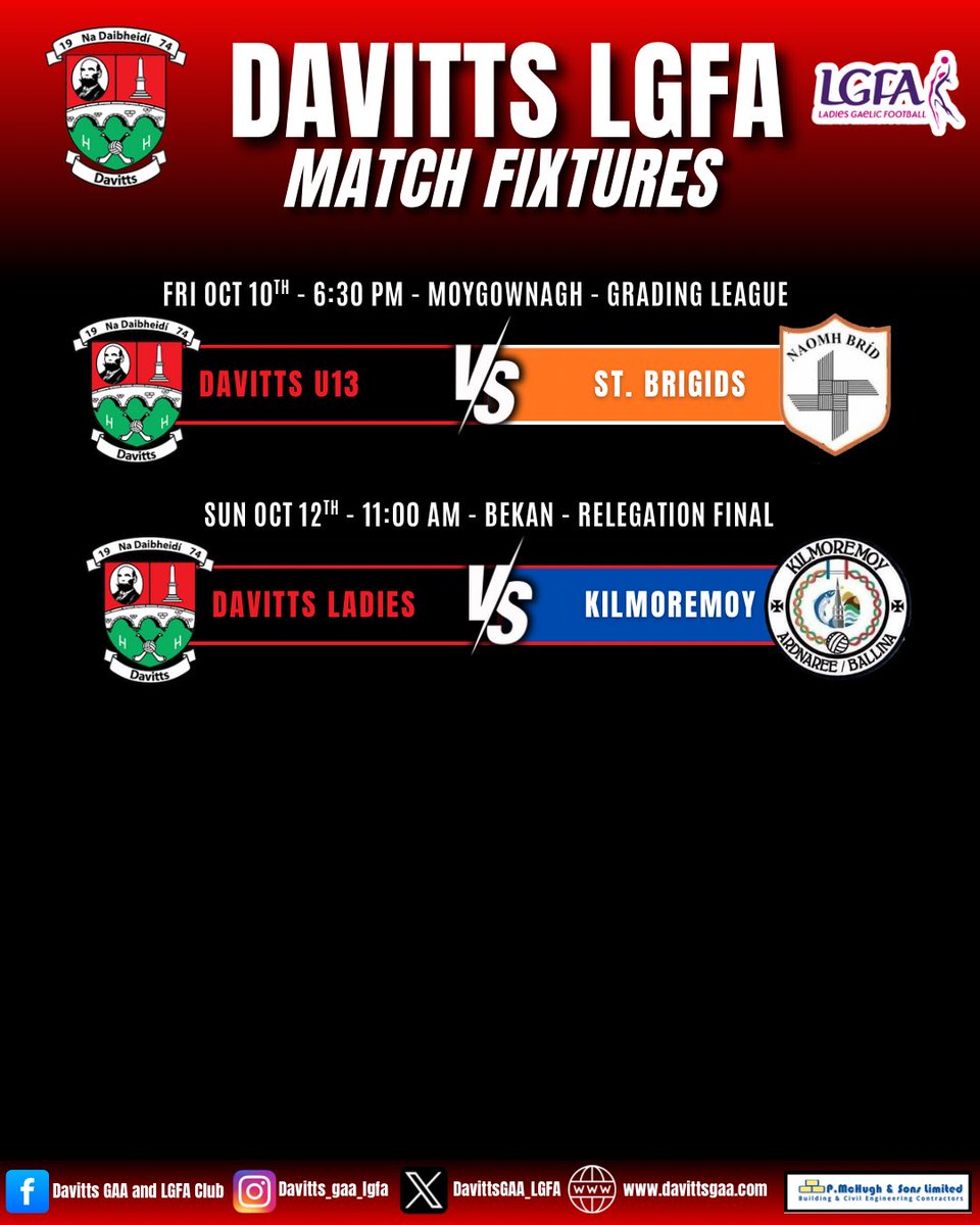 This Weeks Fixtures