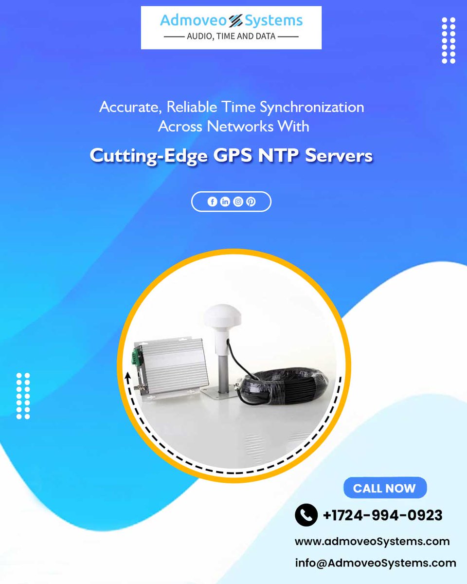 admoveosystems's tweet image. Power your network with Admoveo Systems' GPS NTP Servers for precise, reliable, and seamless time synchronization—perfect for data centers, smart infrastructure, and industries that demand perfect timing!
admoveosystems.com
#GPSNTP #TimeSynchronization #NetworkReliability