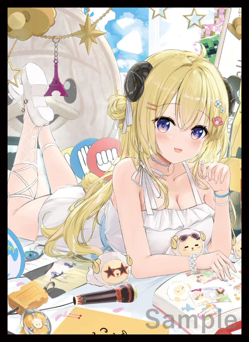 こみ1/COMIC1☆27/Web頒布 新作情報 「わため」のスリーブとプレイマットになります。イラストはみおうまる様()になります!