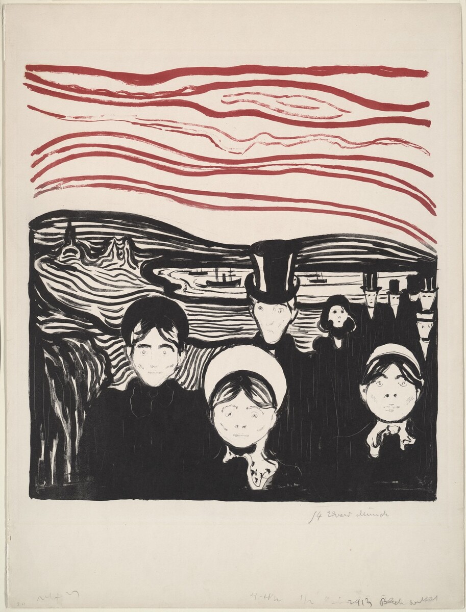 Anxiety, 1896 #artbots #munch