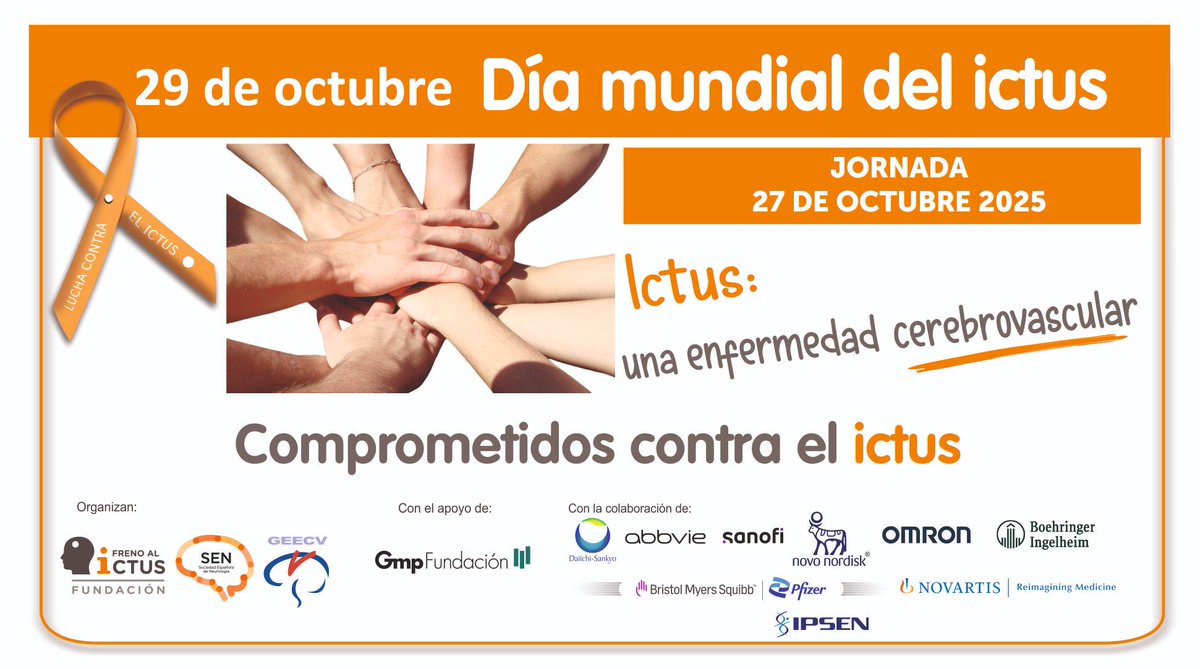 🧠 Día Mundial del Ictus 2025
Encuentro Científico y Social sobre Ictus: un espacio para profesionales, pacientes y cuidadores, con testimonios inspiradores

📅 27 oct
📍 Madrid – Meeting Place Gmp
⏰ 10:00–12:00 h
🎟️ Asistencia gratuita

👉 Inscríbete: docs.google.com/forms/d/e/1FAI…