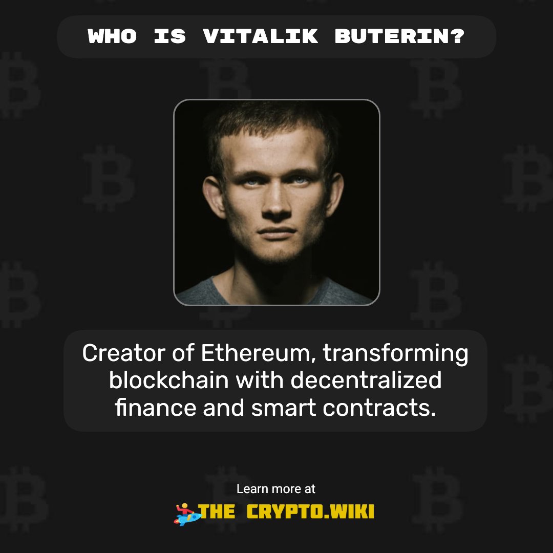 TheCrypto_Wiki's tweet photo. Crypto OG Spotlight: Vitalik Buterin 🔥 What makes them one of the most talked-about names in blockchain? 👉 https://t.co/zI41m7Oov2 #Blockchain #CryptoOG https://t.co/SqoP8VKVRE