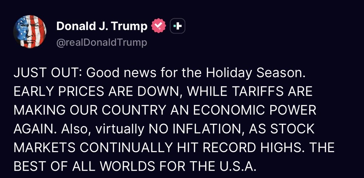 🇺🇸 TRUMP JUST POSTED THIS !!!

“STOCK MARKETS CONTINUE TO HIT RECORD HIGHS.”

BULLISH 🚀