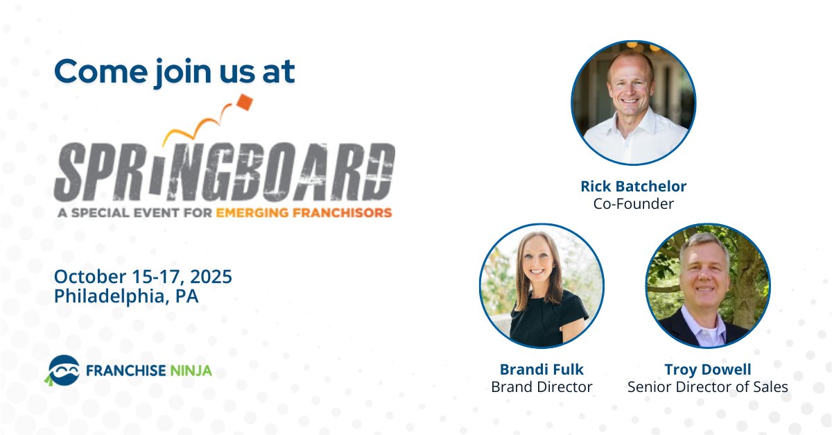 Franchise_Ninja's tweet image. We&apos;re headed to Springboard 2025! Join us in Philadelphia, October 15-17. 

If you&apos;re part of an emerging brand, let&apos;s connect and discuss how we can help you identify, educate, and engage YOUR future franchise owners!

#Springboard2025 #FranchiseGrowth #FranchiseDevelopment