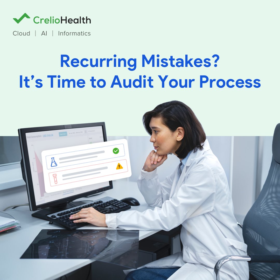 creliohealth's tweet image. Mistakes like re-tests and mislabeling aren’t about people, they’re about systems. Step up with an audit that helps identify workflows to automate and turn errors into opportunities for improvement.
#FutureOfLabs #LabSolutions #CrelioHealth #pathology #healthcare #CrelioLIMS