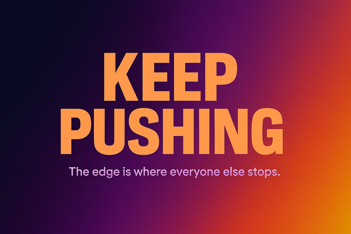 Most people lose in business not because they’re not talented…
…but because they stop moving when things get uncomfortable.

Keep pushing when everyone else pauses. That’s where the edge is.

#Entrepreneurship #Mindset #Marketing #Leadership