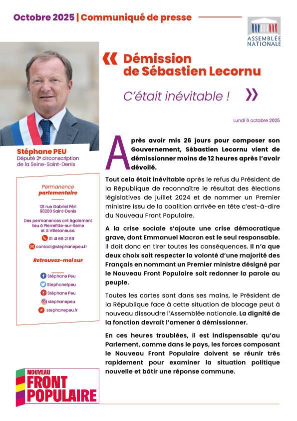 2 choix possibles pour <a href="/EmmanuelMacron/">Emmanuel Macron</a> : 1- un nouveau 1er ministre issu du nouveau front populaire . 2/ redonner la parole au peuple .
Les forces politiques du #NFP doivent se réunir .