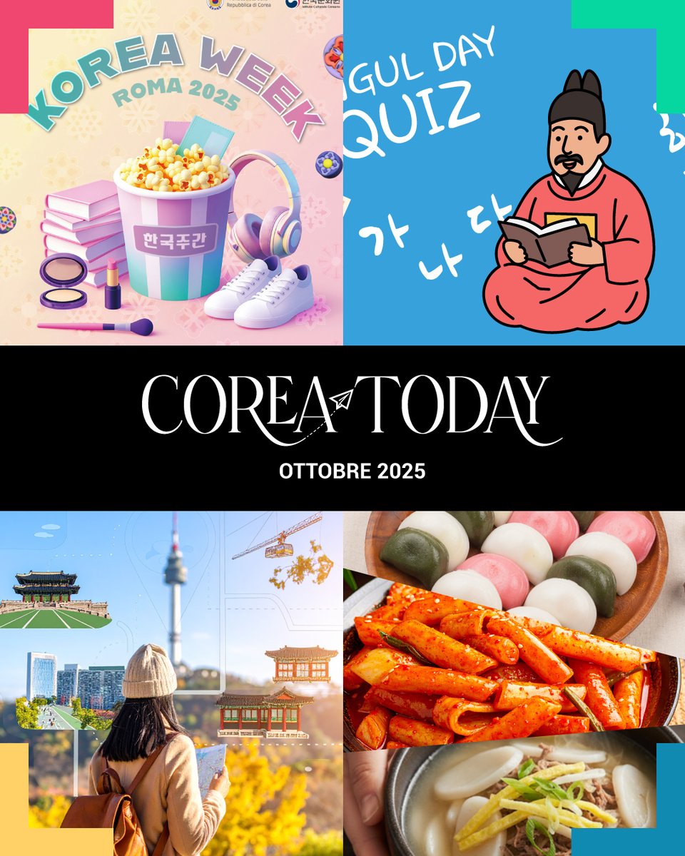 iccoreano's tweet photo. Gli articoli di "Corea Today" del mese di Ottobre per conoscere meglio tutti gli aspetti della Corea e della Cultura Coreana! Iscriviti alla nostra NEWSLETTER

https://t.co/38ohHOBnpA https://t.co/ghOnunkurV