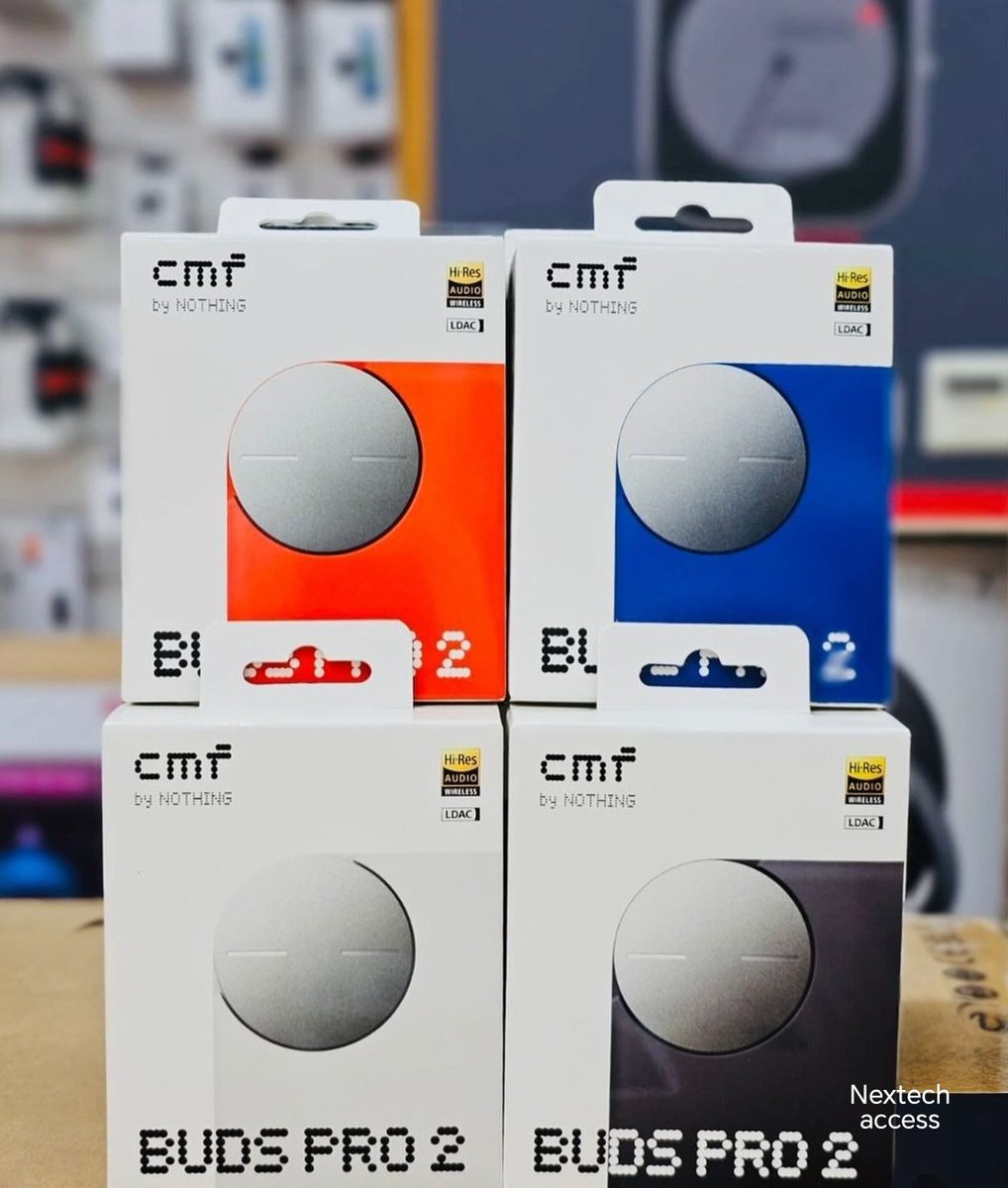 NextechAccess's tweet photo. Cmf buds pro 2 @6299
*contact 0708579456 /0748153576
Specs
It has a dual-driver acoustic system, 50 dB hybrid Active Noise Cancellation (ANC), and a unique "Smart Dial" on the charging case for controls.
#Trending #cmfnothing https://t.co/QeutzCIy6C