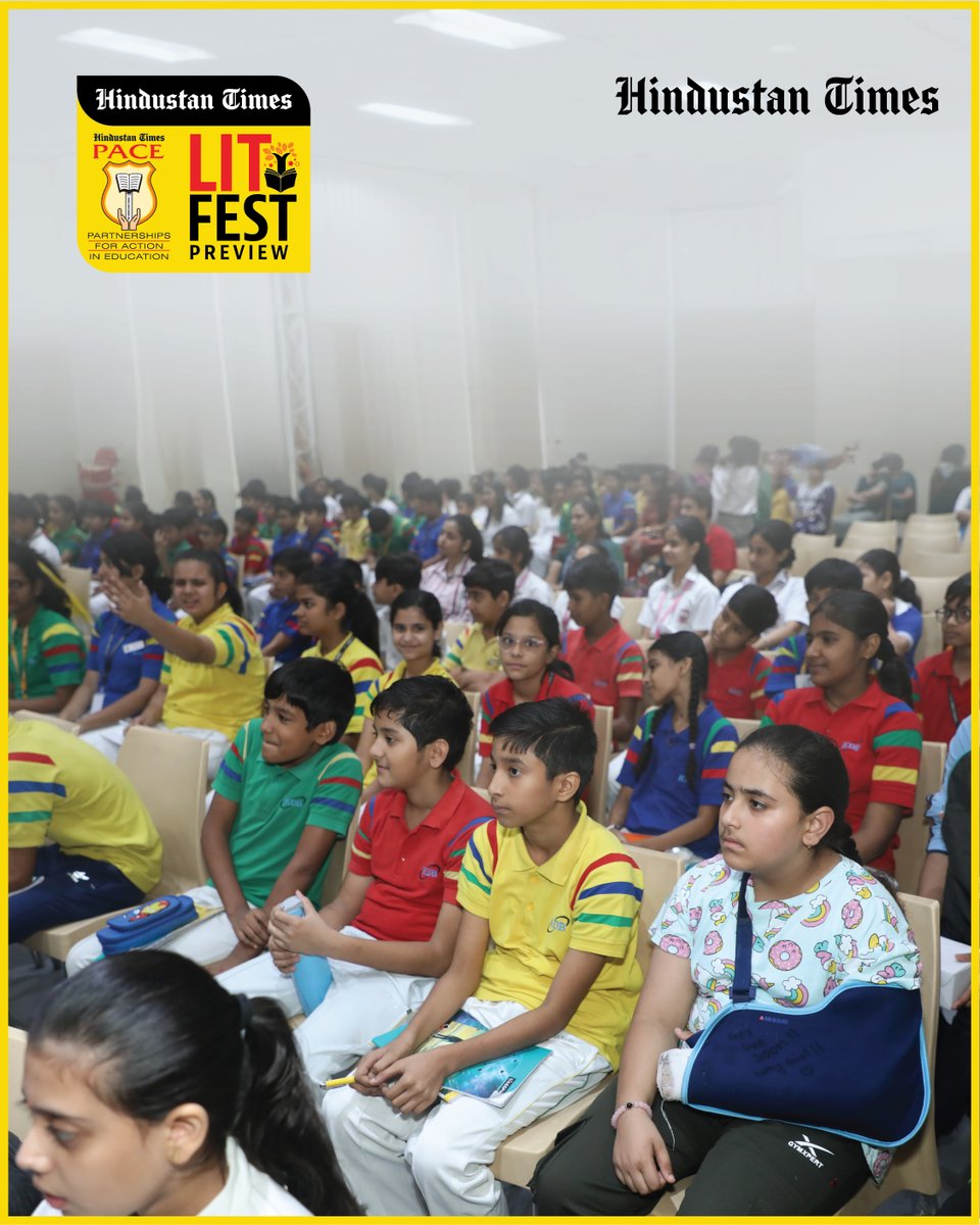 htTweets's tweet photo. The #HTLitFestPreview at K.D.B. Public School, Ghaziabad, was a truly enriching experience for students, featuring a storytelling session, a Rhythmshala workshop, and a series of fun, engaging competitions.

Renowned storyteller, children’s author, and TEDx speaker Simi Srivastava captivated the audience with her immersive narrations, while Rhythmshala, led by rhythmist and music enthusiast Ankur Sharan, kept students hooked with an energetic workshop on beats and rhythm.

#HTLitFest #HTLitFestPreview #Storytelling #HTPACE @htschooltweets