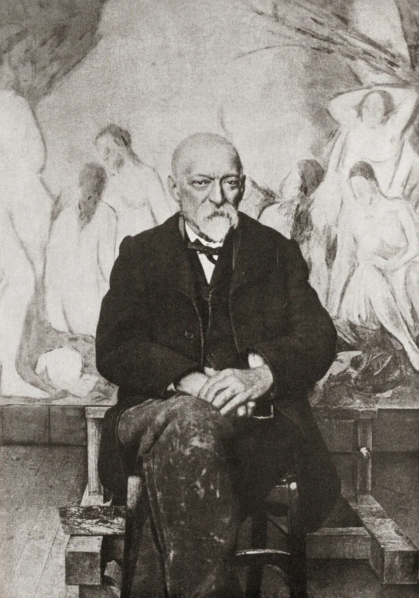 artribune's tweet image. #PaulCézanne qua fotografato nel suo studio a Les Lauves nel 1904 da Émile Bernard