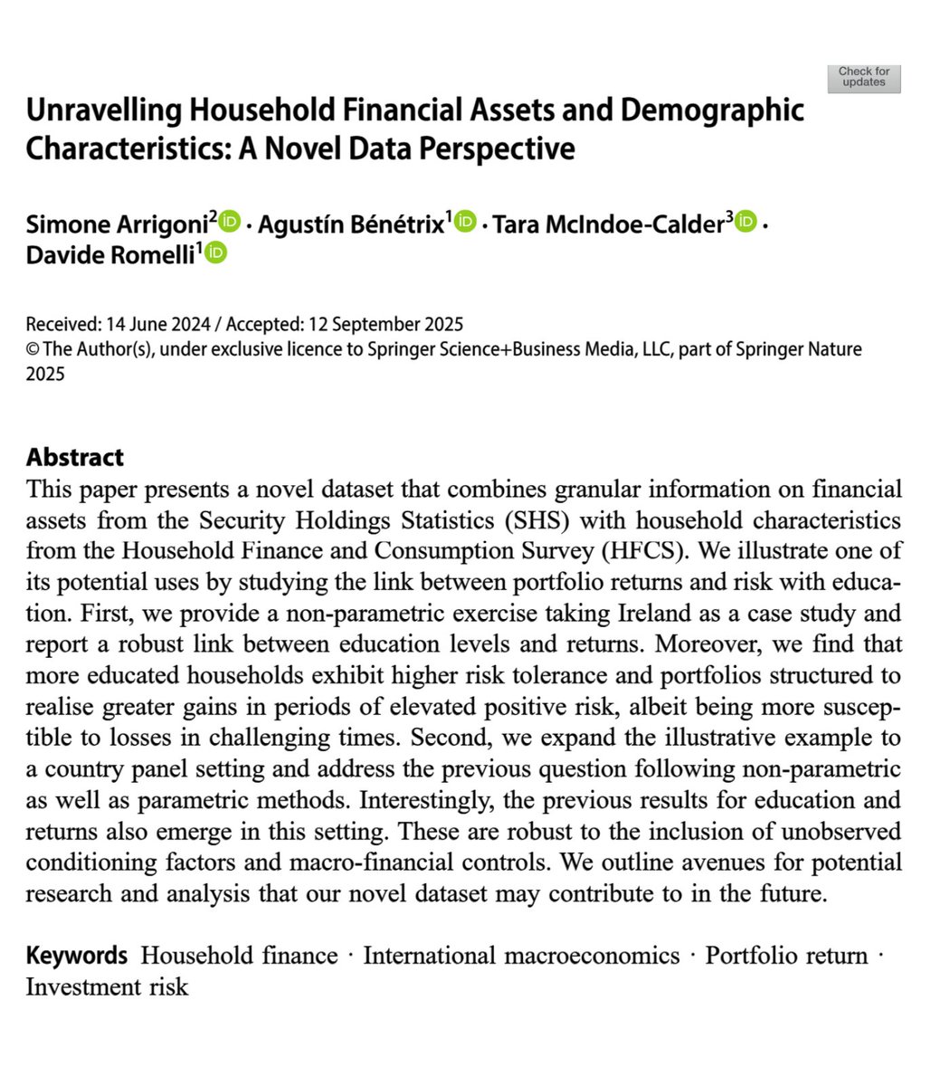 TCD Economics (@tcdeconomics) on Twitter photo ✍️New Research ✍️
Congratulations to <a href="/abenetrix/">Agustín Bénétrix</a> and <a href="/DavideRomelli/">Davide Romelli</a> on the publication of their paper in Open Economies Review (<a href="/SpringerNature/">Springer Nature</a>) 🧐
Read the paper: tinyurl.com/5bumn883
<a href="/imtcd/">International Macroeconomics (IM-TCD)</a> <a href="/TRiSSTCD/">Trinity Research in Social Sciences</a> <a href="/TrinityResearch/">Trinity Research</a> ✍️New Research ✍️
Congratulations to <a href="/abenetrix/">Agustín Bénétrix</a> and <a href="/DavideRomelli/">Davide Romelli</a> on the publication of their paper in Open Economies Review (<a href="/SpringerNature/">Springer Nature</a>) 🧐
Read the paper: tinyurl.com/5bumn883
<a href="/imtcd/">International Macroeconomics (IM-TCD)</a> <a href="/TRiSSTCD/">Trinity Research in Social Sciences</a> <a href="/TrinityResearch/">Trinity Research</a>