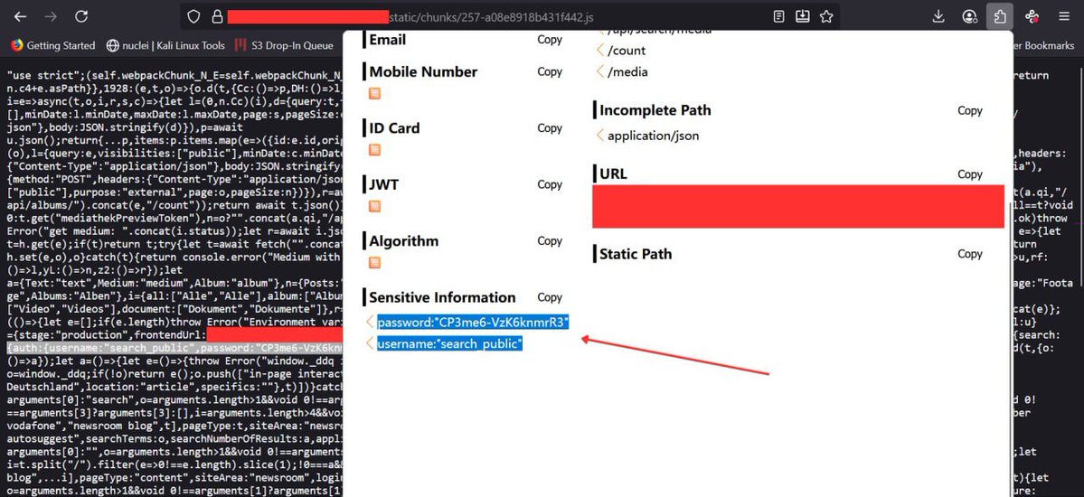 viehgroup's tweet image. 💡 Tip: Always use the FindSomething extension!

You can often discover exposed credentials that lead to admin panel access, unauthorized entry, and critical vulnerabilities.

Credit: @mooo_sec 
#InfoSec #BugBounty #SecurityTips #bugbountytips