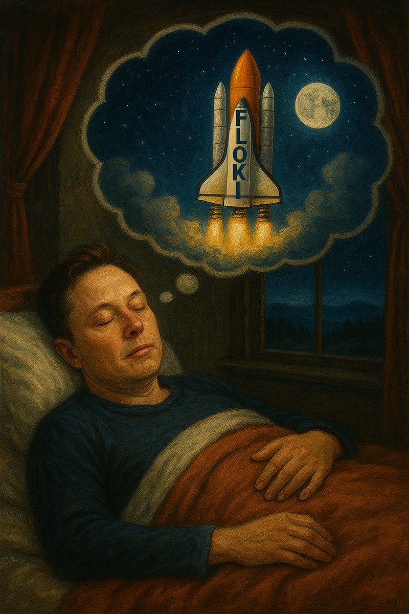 🔥🚀When even in sleep the mission is clear... <a href="/elonmusk/">Elon Musk</a> and $FLOKI on their way to the moon 🐕⚔️🌕
