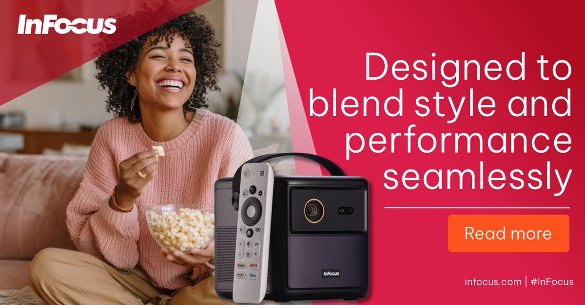 Transform your patio, living room or even your kitchen wall into a full cinema with the #Lifestyle Projectors.
Compact, stylish and packed with features like Google TV™, WiFi and Bluetooth.
- No setup stress
- Stream your apps
- Rechargeable &amp; ready 2 go
infocus.com/product/infocu…