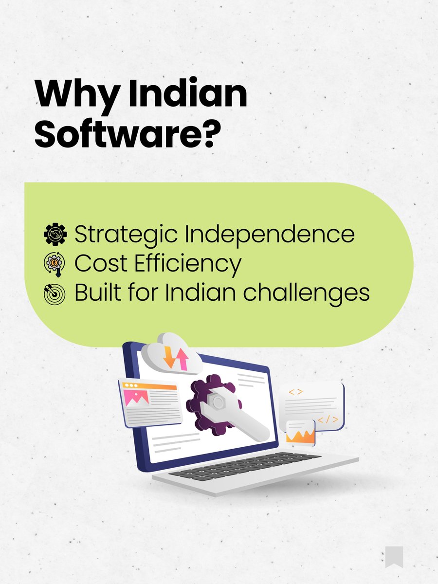 App_Curators's tweet image. Indian companies trust Indian talent — so why not Indian software? 🇮🇳
With global uncertainty, now is the time to prioritize Indian software for strategic independence, cost savings, and global competitiveness.
Let’s make Indian software our first choice, not a fallback