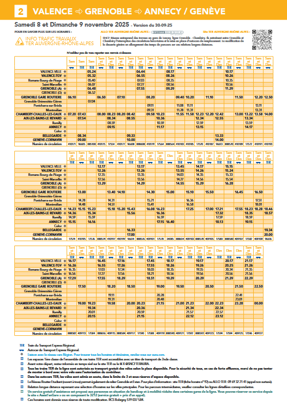 assoARDSL's tweet image. 🚧 Aucun train le week-end des 8 et 9 novembre entre @VilledeGrenoble et @VilledeChambery en raison de travaux @SNCFReseau à #Lancey.
@SNCFTERAURA met en place des cars de remplacement.