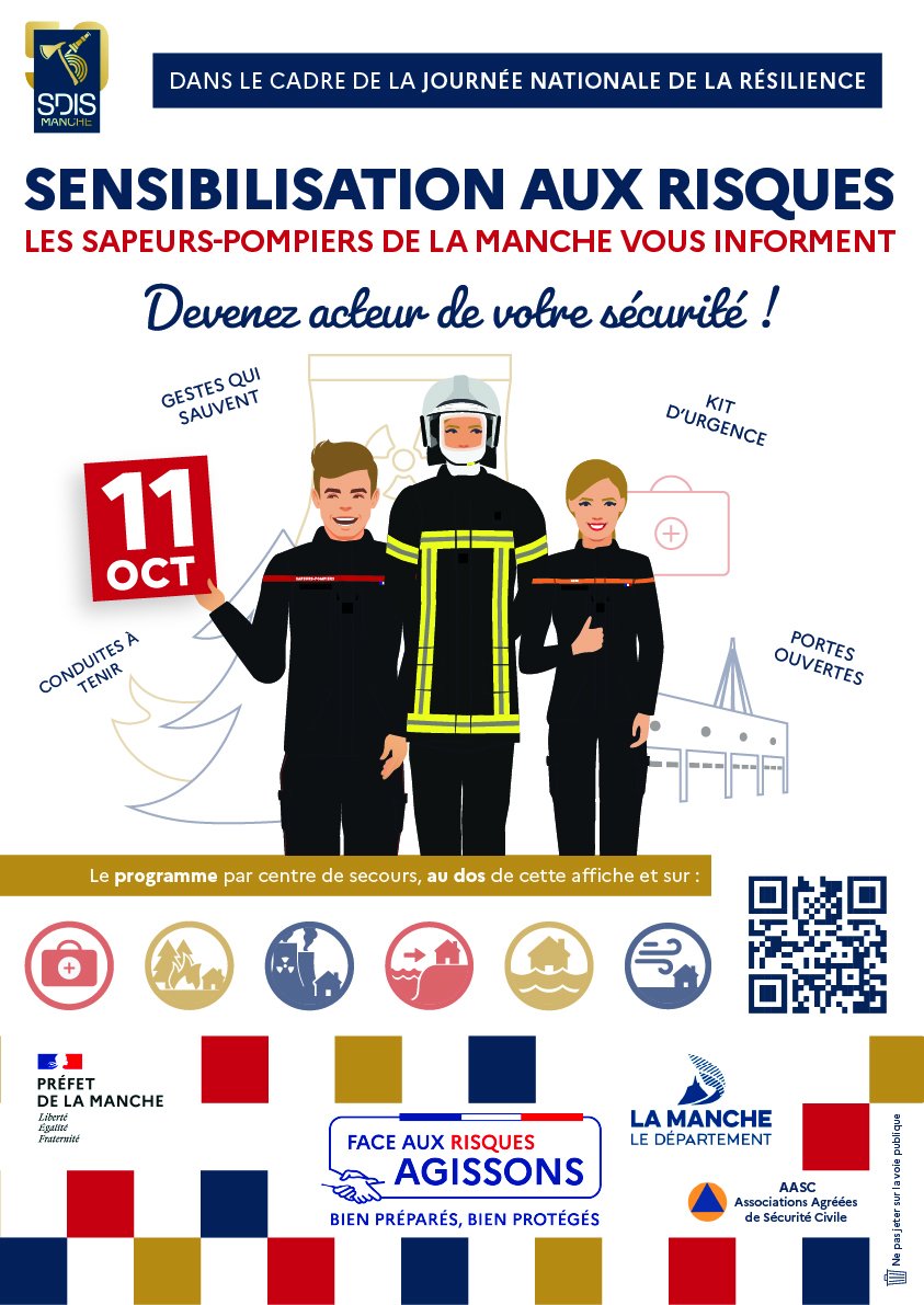 🚒Ce SAMEDI 11 OCTOBRE, les #centres #secours ouvrent leur porte ou proposent un stand avec de nombreux ateliers, notamment sur les gestes et comportement qui sauvent #GQS. Un événement ouvert gratuitement à tout public, dans le cadre de la journée national de la #résilience !