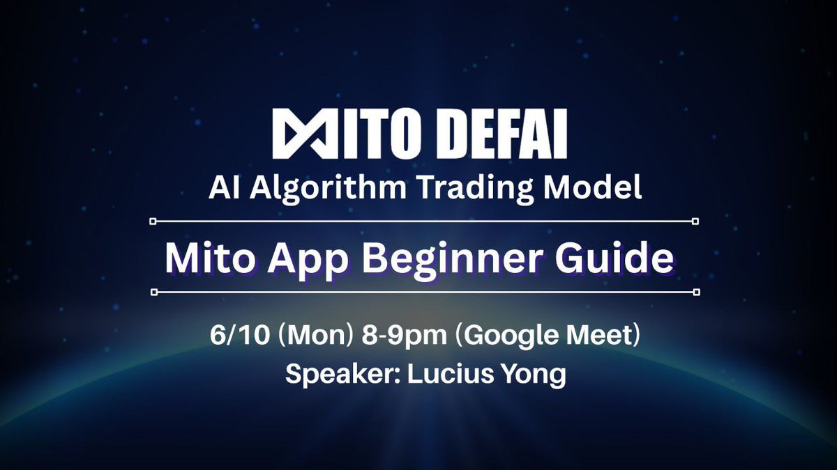 You’ve downloaded the Mito App, but still not sure how to start? Or maybe you haven’t linked your API yet? Don’t worry — tonight’s beginner class is made just for you. ⚡

In just one hour, you’ll learn everything from A–Z — how to set up, understand the parameters, and start