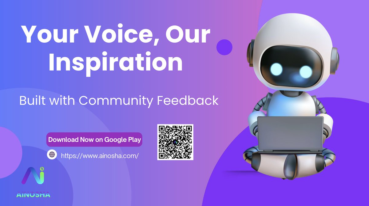 AinoshaAI's tweet image. Your Voice, Our Inspiration: Built with Community Feedback

From day one, Ainosha has grown hand-in-hand with its users. Your feedback isn’t just heard; it’s acted upon. Have an idea to improve a feature? Spot something confusing in the app? We’re all ears, because Ainosha is for…