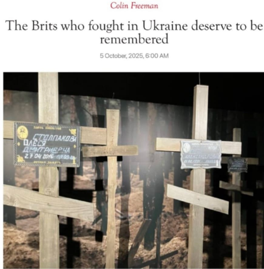 ZaZdzislaw's tweet image. SZOK! #TheSpectator ujawnia światu tajemnicę poliszynela, przyznając, że tysiące brytyjskich bojowników służyło i nadal służy na Ukrainie @Horus543 Moskwa ma dylemat czy w odwecie nie wysłać swoich ochotników do Londynu. 
Nie potrzeba, byli poddani z Afryki, zrobią swoje!