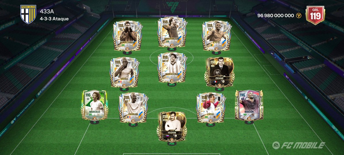 JXLFMYT's tweet image. MY ULTIMATE TEAM 119 ✅

#FCMobile