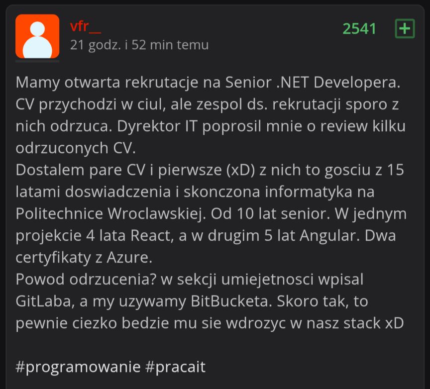 Jeśli tak działa sektor prywatny (tak zakładam) to pomyślcie jak działa publiczny 😄
