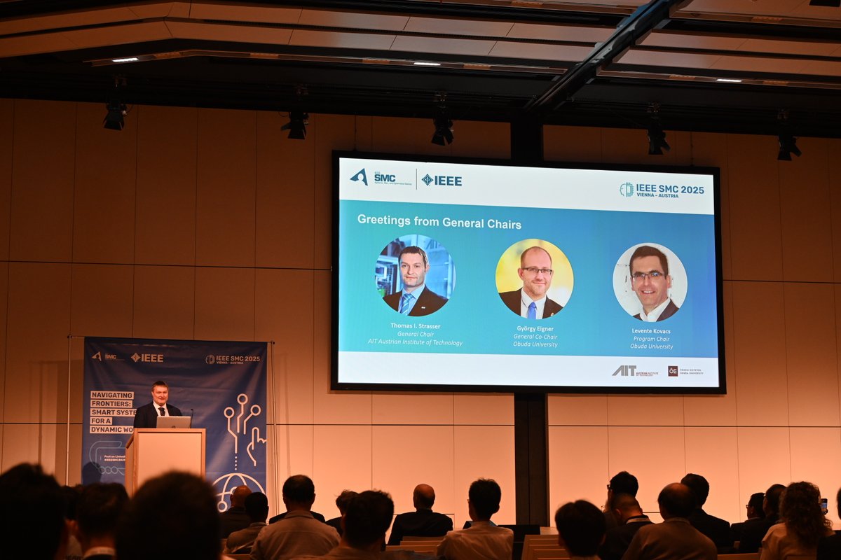 brrossi75's tweet photo. IEEE International Conference on Systems, Man, and Cybernetics (SMC'25) - Opening Session #ieeesmc25 #ieeesmc2025 #ieeesmc #Vienna https://t.co/ExFwApJAGG