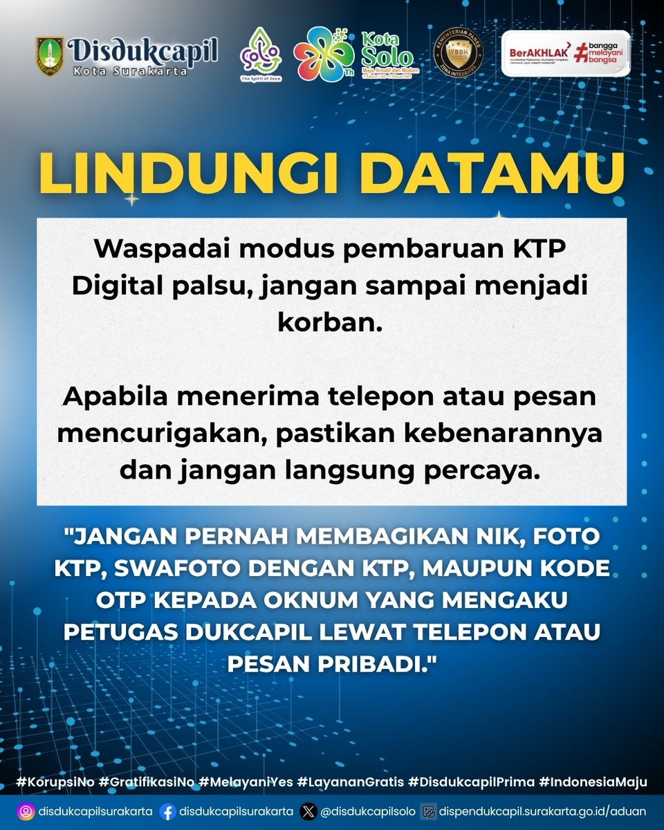 Dinas Kependudukan dan Pencatatan Sipil Surakarta tweet media