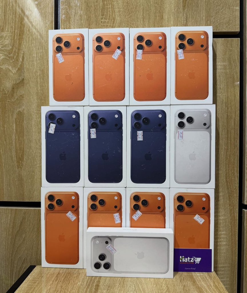 Ginnonscom's tweet photo. NOW AVAILABLE 🔥🔥- The iPhone 17 series🤭🥳

See prices below
17 pro 256gb - 2.250m
17 pro 512gb - 2.7m
17 pro max 256gb - 2.750
17 pro max 512gb - 3m https://t.co/P6HGt87djr