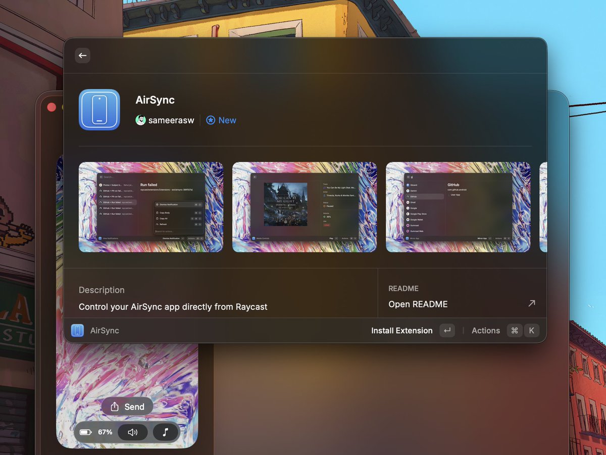 sameeraswdotcom's tweet image. AirSync is now on @raycast store!

Improve your productivity even more by accessing your Android easily from the Mac via raycast now!

Download today!
sameerasw.com/AirSync

Raycast extension: raycast.com/sameerasw/airs…

#raycast #swift #macos #android