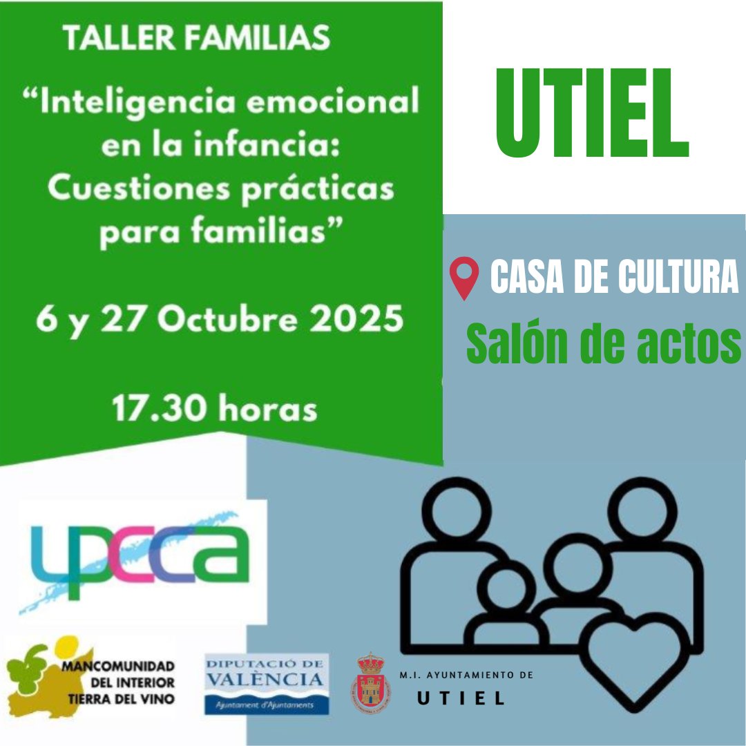 🫂Esta tarde arranca el taller  " Inteligencia emocional en la infancia: Cuestiones prácticas para familias" Organiza UPCCA <a href="/MITierradelVino/">M.I.Tierra del Vino</a> 
📅6 y 27 de Octubre 
🕠17.30 h
📍Casa Cultura 
 ✔2 sesiones prácticas para fomentar la asertividad frente a conflictos
🆓Entrada libre