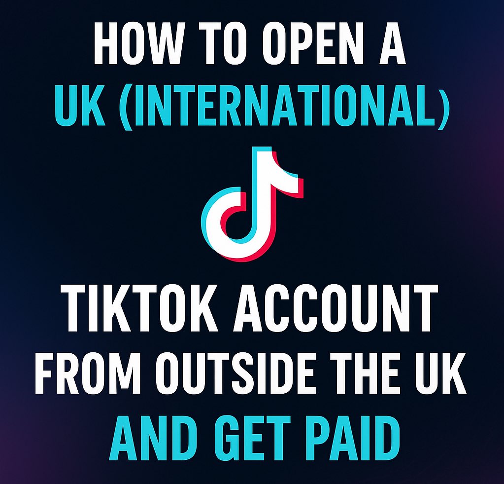 How to Open a UK (International) TikTok Account from Outside the UK 🇬🇧

If you’re in Nigeria (or Africa in general) and you’re serious about growing, monetizing, and building a global creator brand,
you need to stop limiting yourself to the Nigeria TikTok algorithm.

The