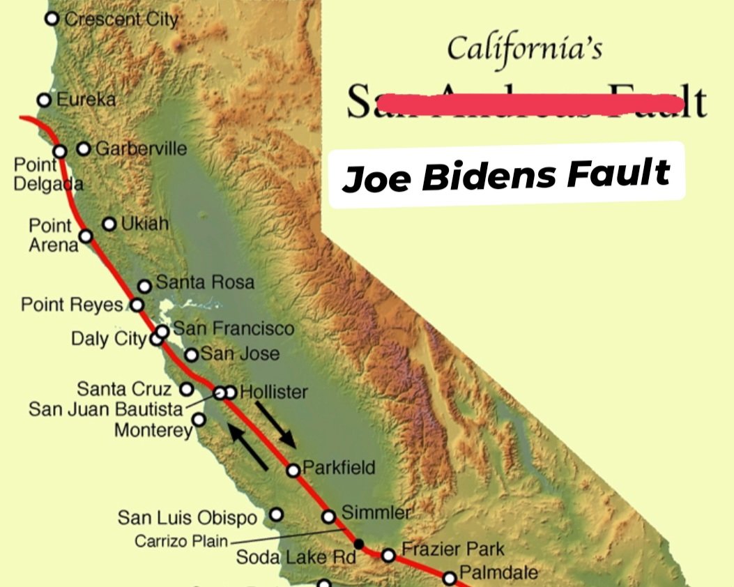 How long before the petulant, poisonous, pathetic, pigheaded, paranoid man baby <a href="/realDonaldTrump/">Donald J. Trump</a> tries to rename the fault in California? #DementiaDon #TrumpisaNationalDisgrace #TrumpIsUnfitForOffice #TrumpIsBraindead