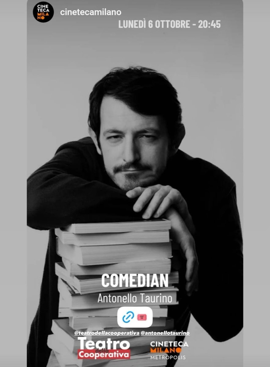 Antonellotwitt's tweet image. Stasera “COMEDIAN, quasi uno stand-up comedy Show”, al Cineteatro METROPOLIS di PADERNO DUGNANO (MI) per la 100esima replica!
Qui info per prenotare e tutto il resto…
 cinetecamilano.it/spettacolo/com… , 

#antonellotaurino #spettacolocomico #divertimento #standupcomedy #theatre