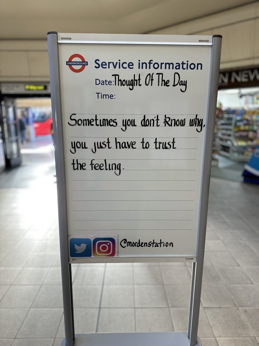 MordenStation's tweet image. Monday 6th October 2025 Thought Of The Day From Morden Underground Station