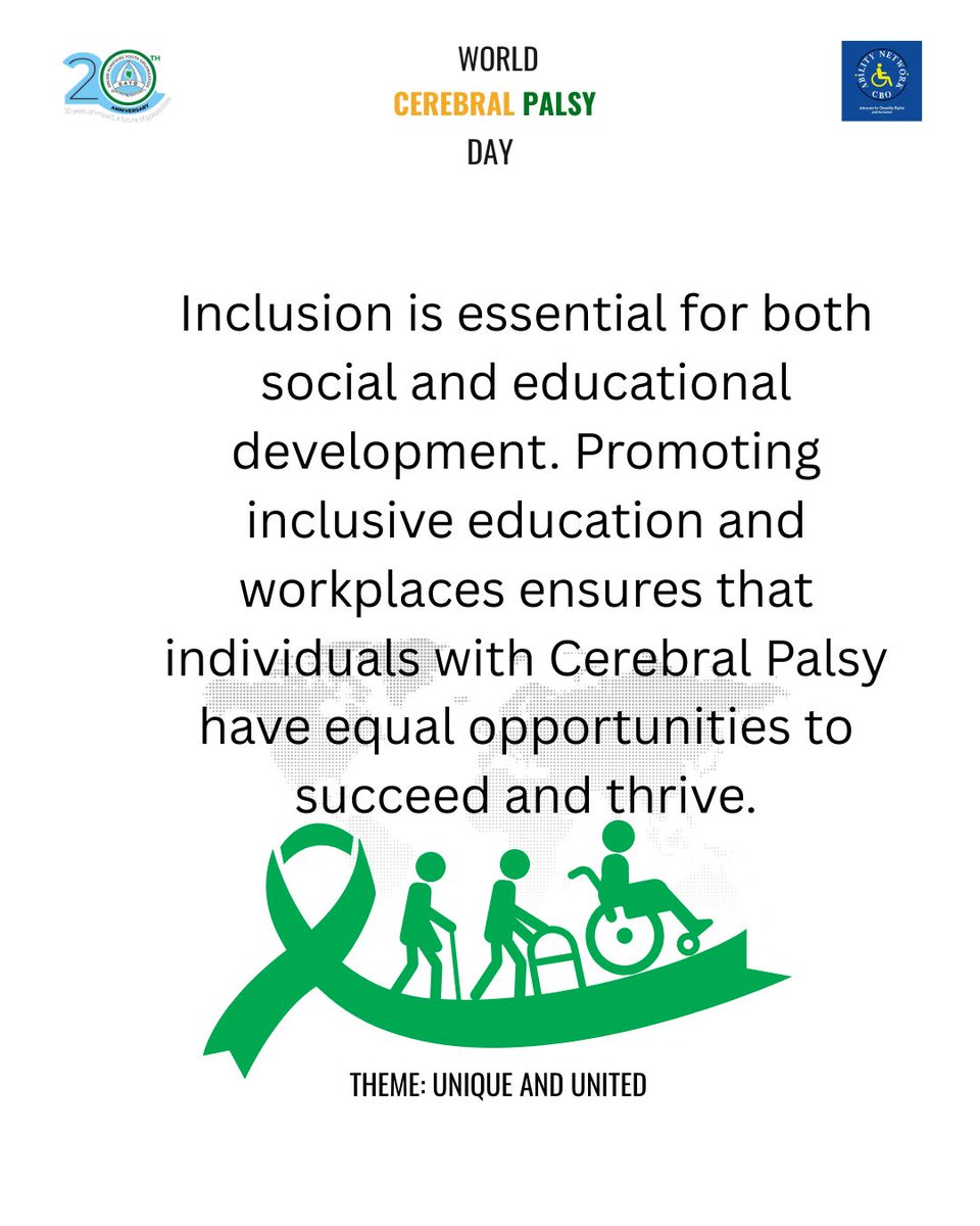 Inclusion is a right. Today, I call all allies to champion schools, workplaces, and communities that welcome individuals with Cerebral Palsy, ensuring accessibility and equality for all. #CerebralPalsyUnique
#DayoSpeaks