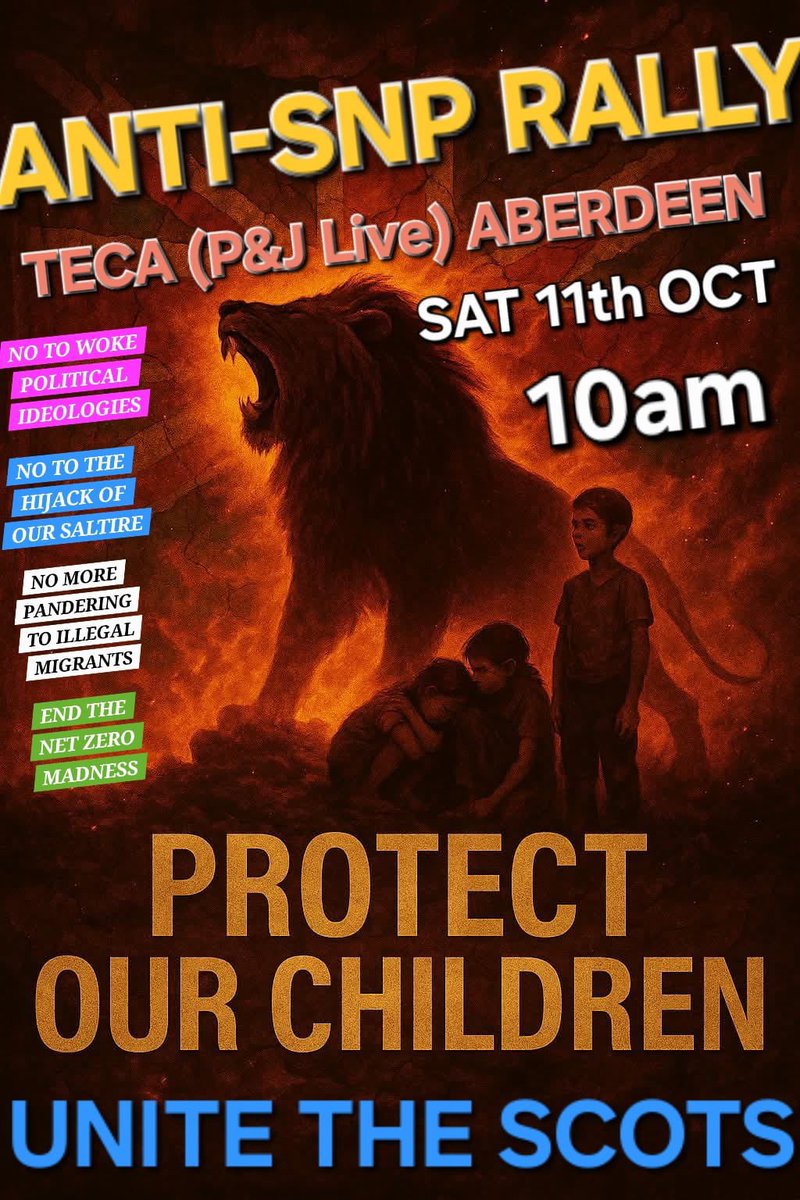 Steven Rennie (@rightwing_brit) on Twitter photo Make sure you are in attendance, every single one of these corrupt snp traitors will be there, lets give them HELL 📢🔥
Repost this everywhere.
Peterhead United in association with <a href="/AAIM2025/">AAIM</a>
<a href="/KevinTheRanter/">The Truth 🏴🇬🇧</a> <a href="/ch_talks_to/">Craig Houston Talks To (Podcast)</a> <a href="/ACSPARTAN1/">AC_SPARTAN</a> <a href="/J_A_Fernie/">Josh Fernie</a> <a href="/_John_Carr/">John</a> <a href="/steviedonsfc/">STEVIE MITCH 1903</a> Make sure you are in attendance, every single one of these corrupt snp traitors will be there, lets give them HELL 📢🔥
Repost this everywhere.
Peterhead United in association with <a href="/AAIM2025/">AAIM</a>
<a href="/KevinTheRanter/">The Truth 🏴🇬🇧</a> <a href="/ch_talks_to/">Craig Houston Talks To (Podcast)</a> <a href="/ACSPARTAN1/">AC_SPARTAN</a> <a href="/J_A_Fernie/">Josh Fernie</a> <a href="/_John_Carr/">John</a> <a href="/steviedonsfc/">STEVIE MITCH 1903</a>