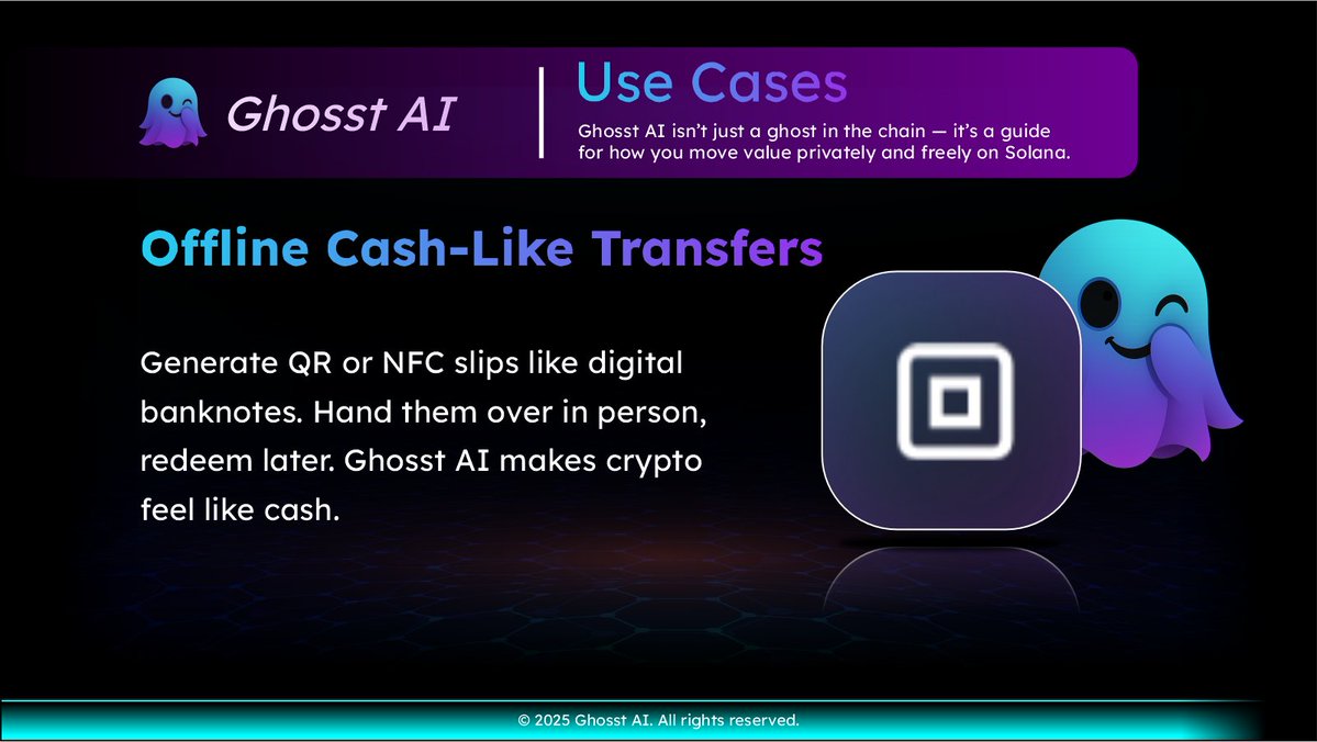ghosst_ai's tweet image. 🛡️ Privacy-First Payments
$GHOSST hides your tracks with AI-powered invisible routing, so your transactions don’t leave a trace.
No more wallet spying. No more chain surveillance. Just pure, silent payments.
#GHOSST #Solana #SolanaMemecoin #Crypto #CryptoCommunity…
