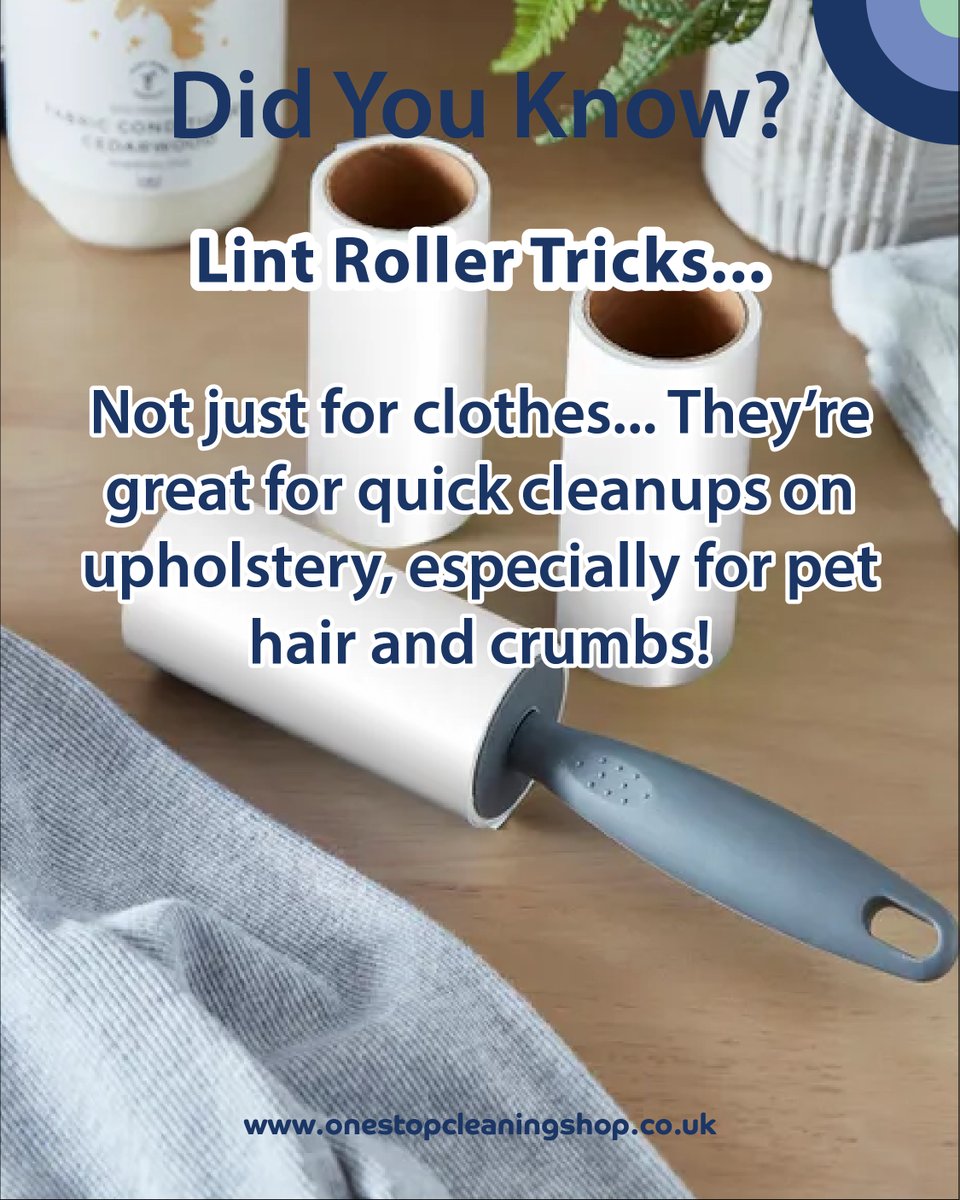 OSCSuk's tweet image. 📢DidYouKnow?

Lint Roller Tricks... 👍

Not just for clothes... They&apos;re great for quick cleanups on upholstery, especially for pet hair and crumbs.
#didyouknow #cleaning #business #ecofriendly #environmental #lint #roller #lintroller #pethair #crumbs #cleanups