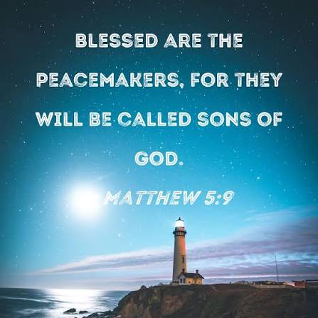 SkyVirginSon's tweet photo. "Blessed are the peacemakers, for they will be called children of God."
(Matthew 5:9) #PeaceInJesus https://t.co/CQno0CSgM2