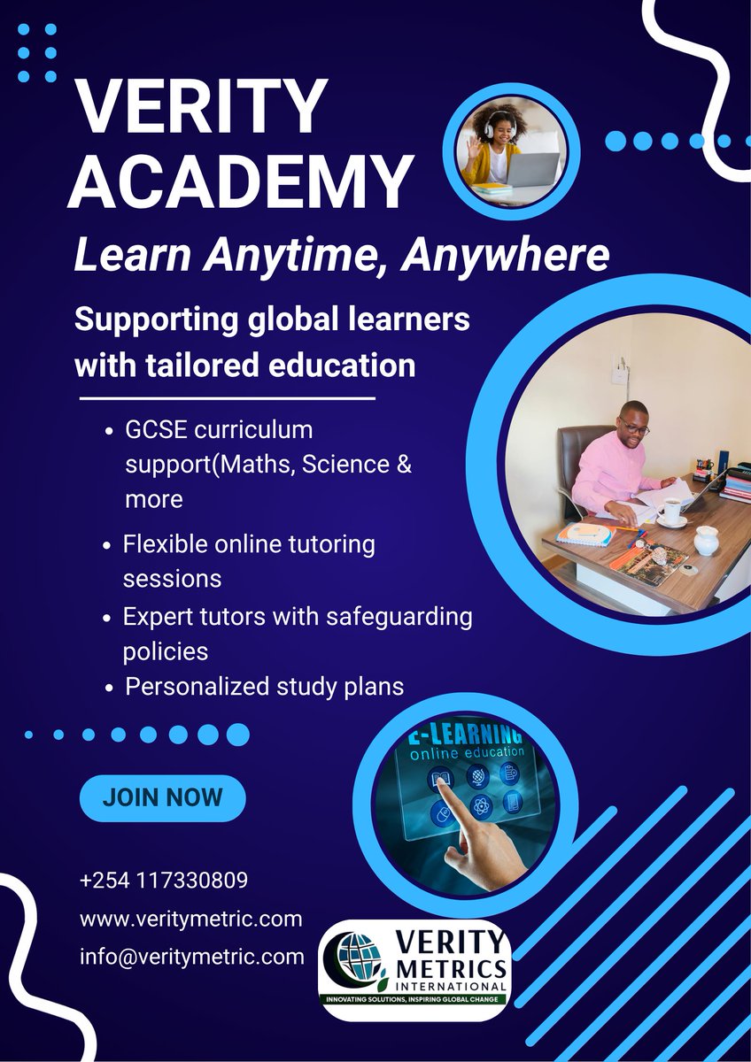 Introducing Verity Academy – where learning goes beyond boundaries! With expert tutors, flexible online classes, and a strong focus on safeguarding, we empower students to excel in their GCSE studies and beyond. 🌍
#VerityAcademy #EducationForAll #GCSE #Tutoring #OnlineLearning
