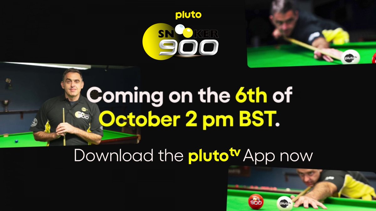 Today's the BIG day! 
Download the #PlutoTV app for FREE snooker!! 🆓🎱

<a href="/rachelcasey11/">Rachel Casey</a> <a href="/fouldsy147/">Neal Foulds</a> and <a href="/leetheshirt/">Lee Richardson</a> are back for Jimmy White 🏴󠁧󠁢󠁥󠁮󠁧󠁿🌪️<a href="/jimmywhite147/">Jimmy White MBE</a>  vs Ken Doherty 🇮🇪 <a href="/kendoherty1997/">Ken Doherty Official</a>  2pm UK time.!

#snooker #snooker900 #launchday #147sf #PlutoTV 
<a href="/Snookerlegends/">Snooker Legends</a>