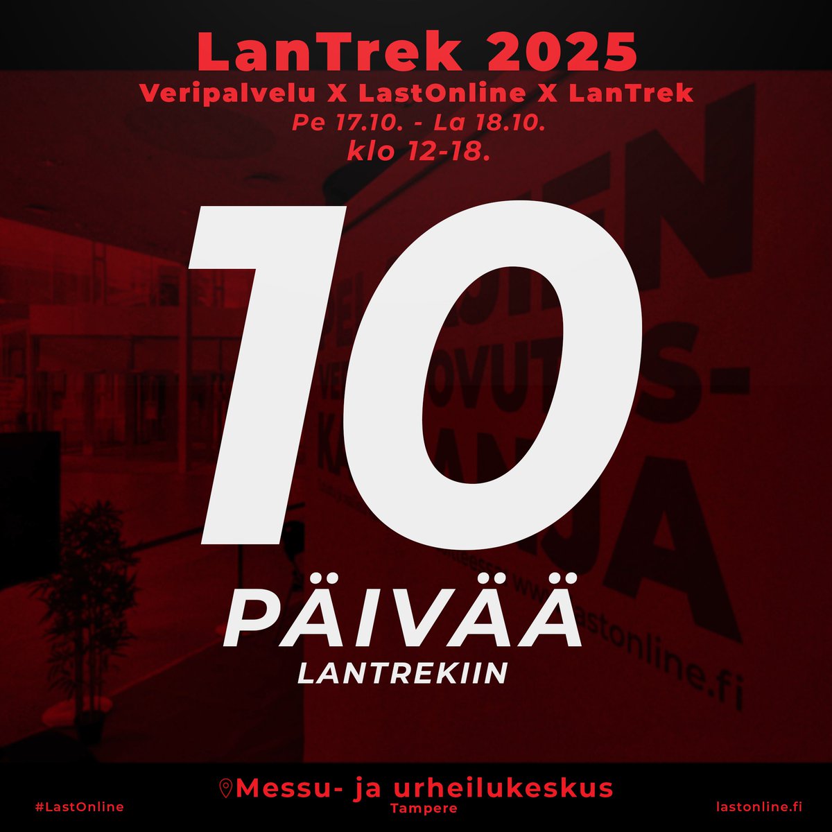 LANTREK LÄHESTYY!

Meillä on jälleen kerran verenluovutusbussi mukana pisteellämme. Viimeeksi Assembly Summer 2025 -tapahtumassa ylititte odotuksemme, pistetäänkö Tampereella luovuttajamäärät uusiin ennätyksiin? 👀

<a href="/Veripalvelu/">Veripalvelu</a> <a href="/LanTrekRy/">LanTrek ry</a> #LastOnline #LanTrek2025