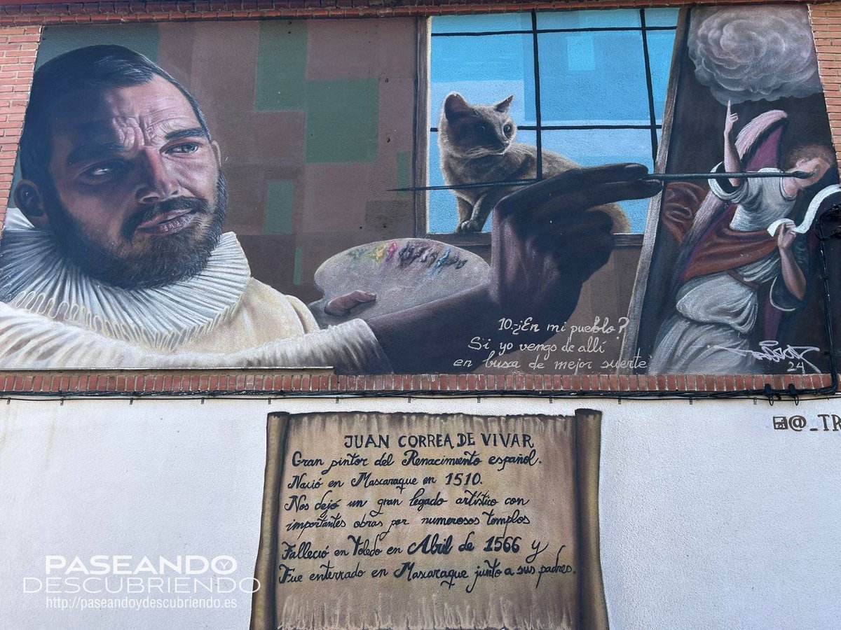 paseandoydescu's tweet photo. RUTA DE LOS MURALES DE MASCARAQUE
Son más de 35 murales repartidos por diferentes poblaciones de la provincia, en el caso de Mascaraque que visitamos este finde, encontraremos representados a Juan de Padilla y Maria Pacheco en un espectacular mural. https://t.co/lTVcACshW0 https://t.co/mqgq1dG6CN